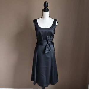 Adidas Black Midi Dress with Bow Detail